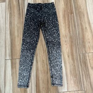 Terez Black and Gray Speckled Leggings